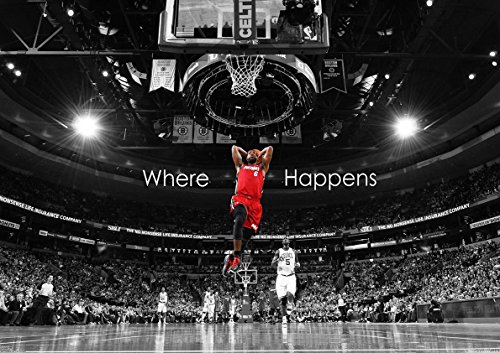 Poster Lebron James Basketball Jump Wall Art