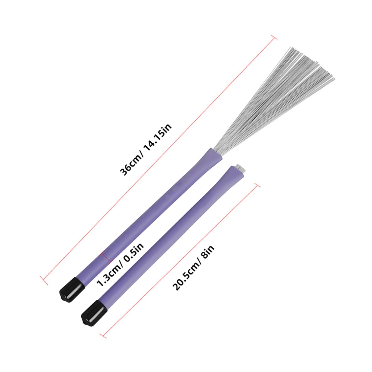 Balais Métalliques Rétractables Pour Batterie Avec Manche Ergonomique Accessoires Pour Percussionnistes Jazz Et Répétitions