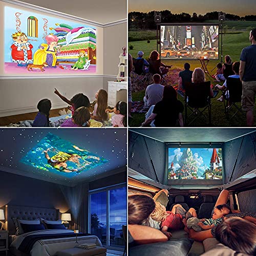 Image of BIGASUO UC 500 Projector, 400LM Portable Mini Home Theater LED Projector with Remote Controller, 3500 lm LED Corded, UC500 Support HDMI, AV, SD, USB Interfaces (BGP15)