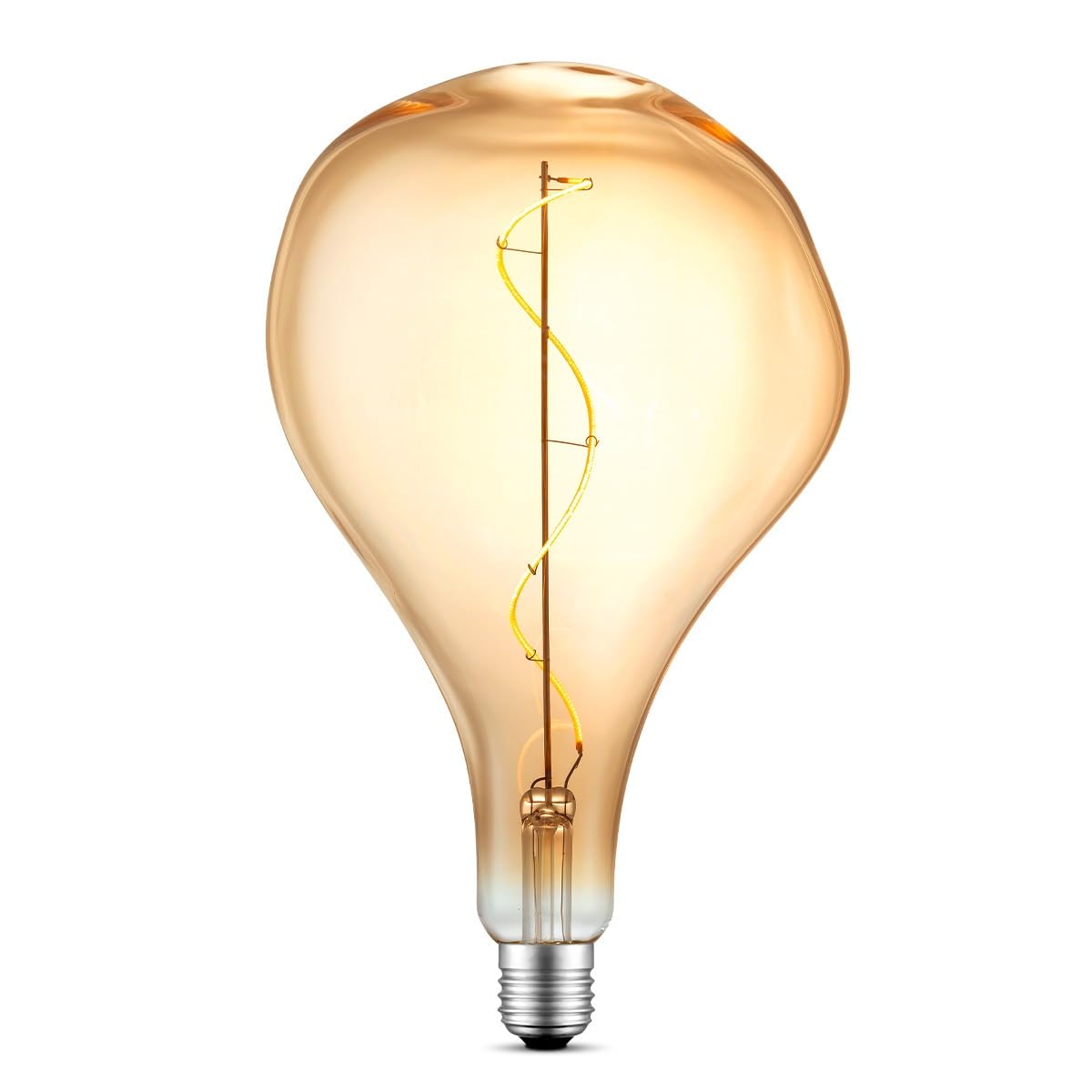 Home Sweet Home Edison Vintage E27 | LED-Filament-Leuchtmittel Flex | Blown LED-Lampe | Ambra | Dimmbar | 3W 180lm 2700K | warmweißes Licht | für E27-Fassungen