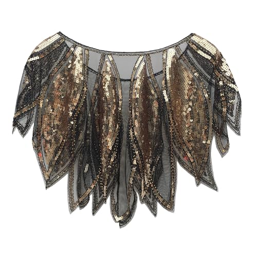 Katutude Women's 1920s Sequin Beaded Flapper Cover Up Evening Wedding Party Bridal Gatsby Shawl3