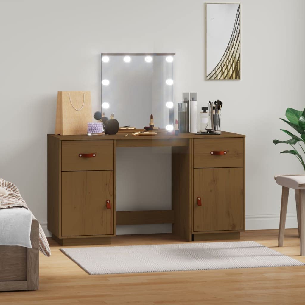 ikea dressing table brown Solid Wood Modern Dressing Table
