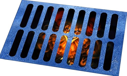 Anguxer Zerbino di Halloween 3D Clown – Tappeto Divertente con Illusione Ottica, 40x60 cm, Antiscivolo, Facile da Pulire, Perfetto per Ingresso Porta, Casa, Decorazioni Interno ed Esterno