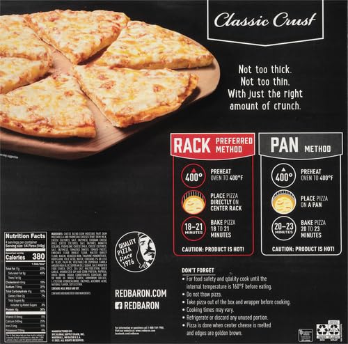 Red Baron Classic Four Cheese Pizza Frozen 21 06 Oz — view 2
