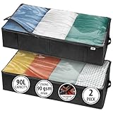 StorageExpert Closet Organizers and Storage - Maximize Space with Under Bed Storage Containers & Clothes Storage - Ideal Closet Organizer, Toy Storage Organizer & Underbed Storage (Black, 2 Pack)