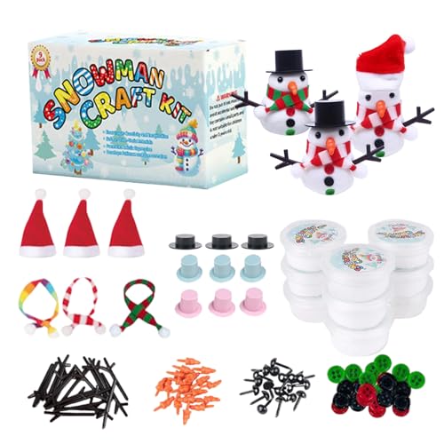 Wisylizv - Manualidades para niños – Actividades artísticas navideñas – Juego de plastilina Schñeemann – Kit de construcción DIY para niños de 3 a 8 años de edad para niñas, estudiantes, jóvenes