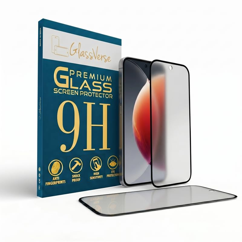 Image of GlassVerse D+ Matte Tempered Glass With 18H Hardness For Tecno Camon 30 (Pack Of 2) with Free Installation Kit Full screen Coverage - 6.78 inch
