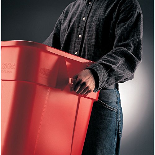 Rubbermaid Commercial Products Brute Square Bin Storage Container Without Lid, 28-Gallon, Red (Fg352600Red) #TOP1