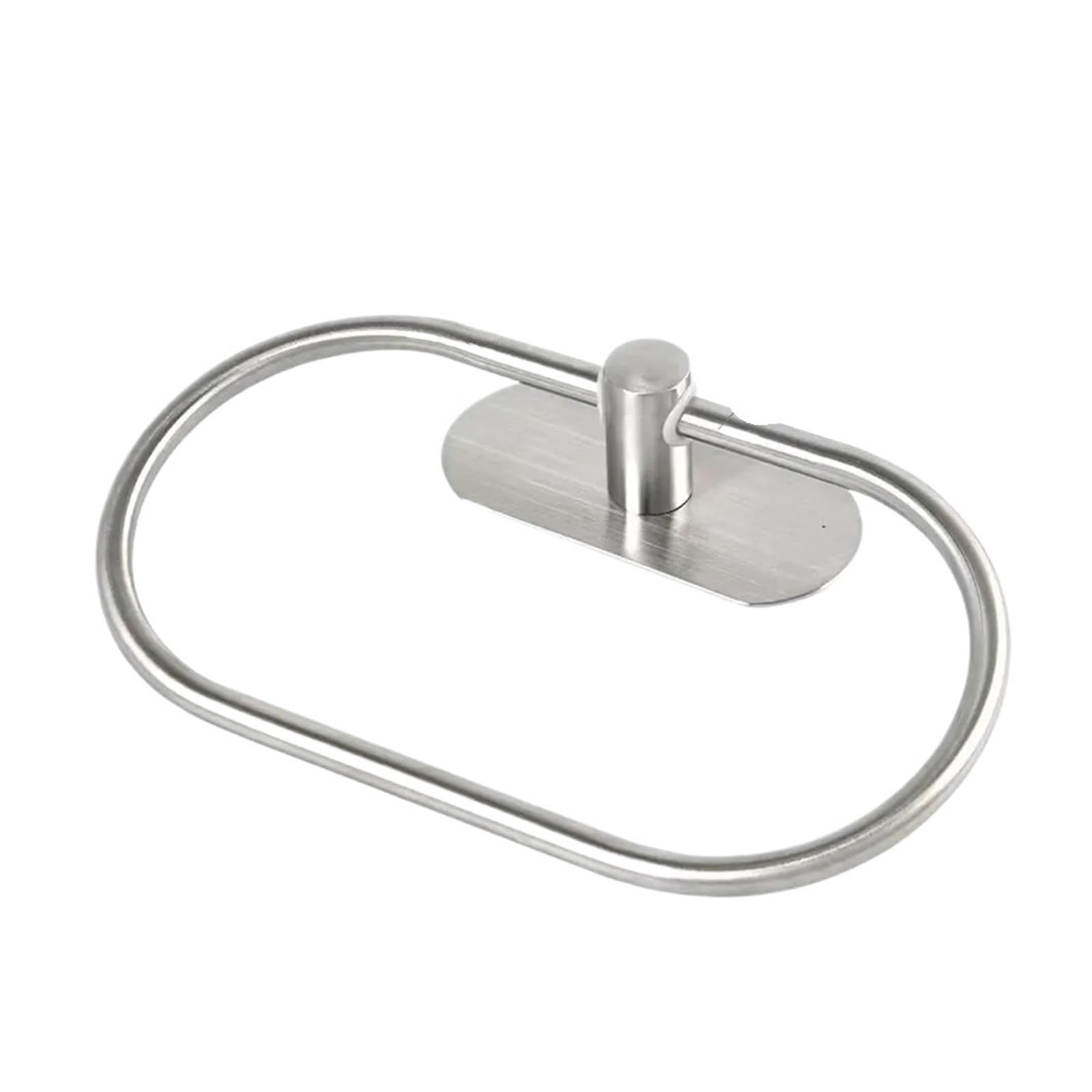 1pc Stainless Steel Towel Holder Self-adhesive Bathroom Towels Rack Washhand Hanger Rail Bar Kitchen Storage Accessories(Silver Towel Holder)