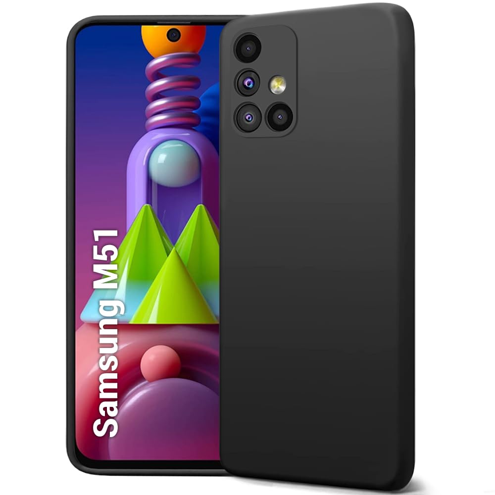 TheGiftKart Liquid Silicone Back Cover Case for Samsung Galaxy M51 | Soft Micro-Fibre Lining Inside | Camera Protection Bump | Shockproof Back Cover Case for Samsung Galaxy M51 (Silicone, Black) (B0CSXHXDLG) Amazon Price History, Amazon Price Tracker