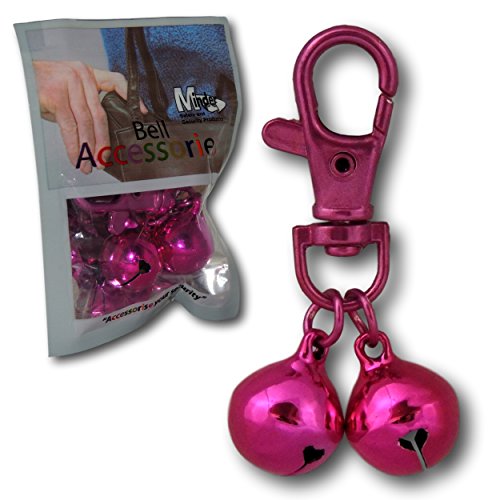 Minder Bell Accessories Handbag Purse Keys Wallet Phone Theft Pickpocket Holiday Twin Security Alarm Bells Attachment (Hot Pink)