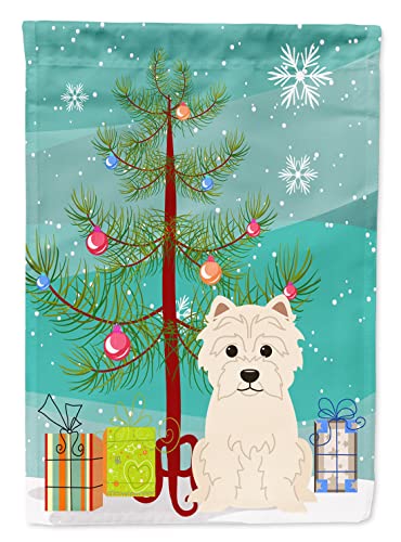 Drapeau de jardin Westie petit format multicolore de Noël BB4167GF