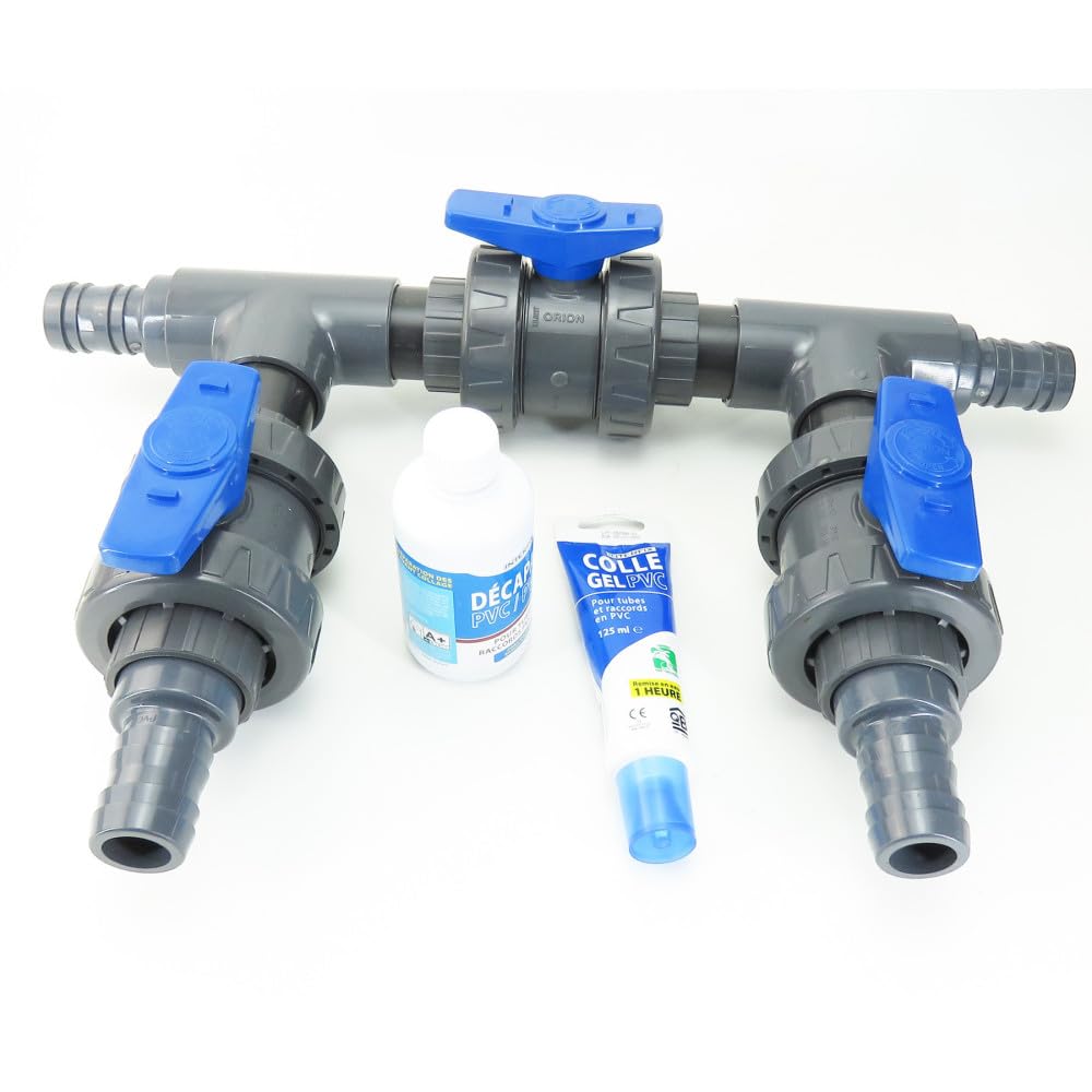 jardiboutique - Kit by Pass en ø 38 mm - Colle et décapant en Plus pour Piscine.