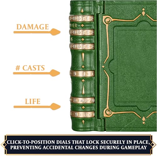 Image of MTG Commander EDH Command Zone /Tray for Magic The Gathering -With Damage, Cast & Life Counters. Store your Commander Deck's Dice & Tokens inside (up to 30 Sleeved Cards)- MTG Accessories Gift. (Green)
