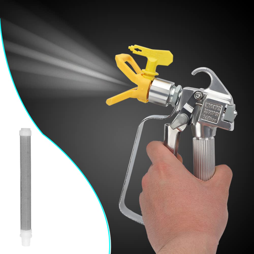 5 Pezzi Filtri per Pistola a Spruzzo Airless 60 Mesh Filtro per Pistola a Spruzzo Wagner in Acciaio Inossidabile Usato per Wagner Pistola Airless Vernice Spray,100mm Lungo(Bianca)