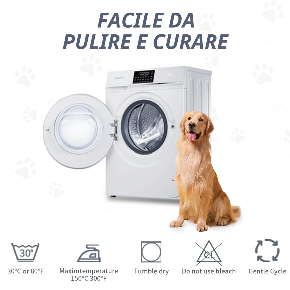 DUJUIKE Copridivano 100% impermeabile per cani, coperta per animali domestici, protezione per mobili per bambini e animali domestici, con fondo antiscivolo, per 3 posti (Crema, 132 x 208 cm)