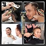 YMGN Hair Clippers for Men, Professional Hair Trimmer Zero Gapped T-Blade Trimmer Cordless Rechargeable Edgers Clippers…