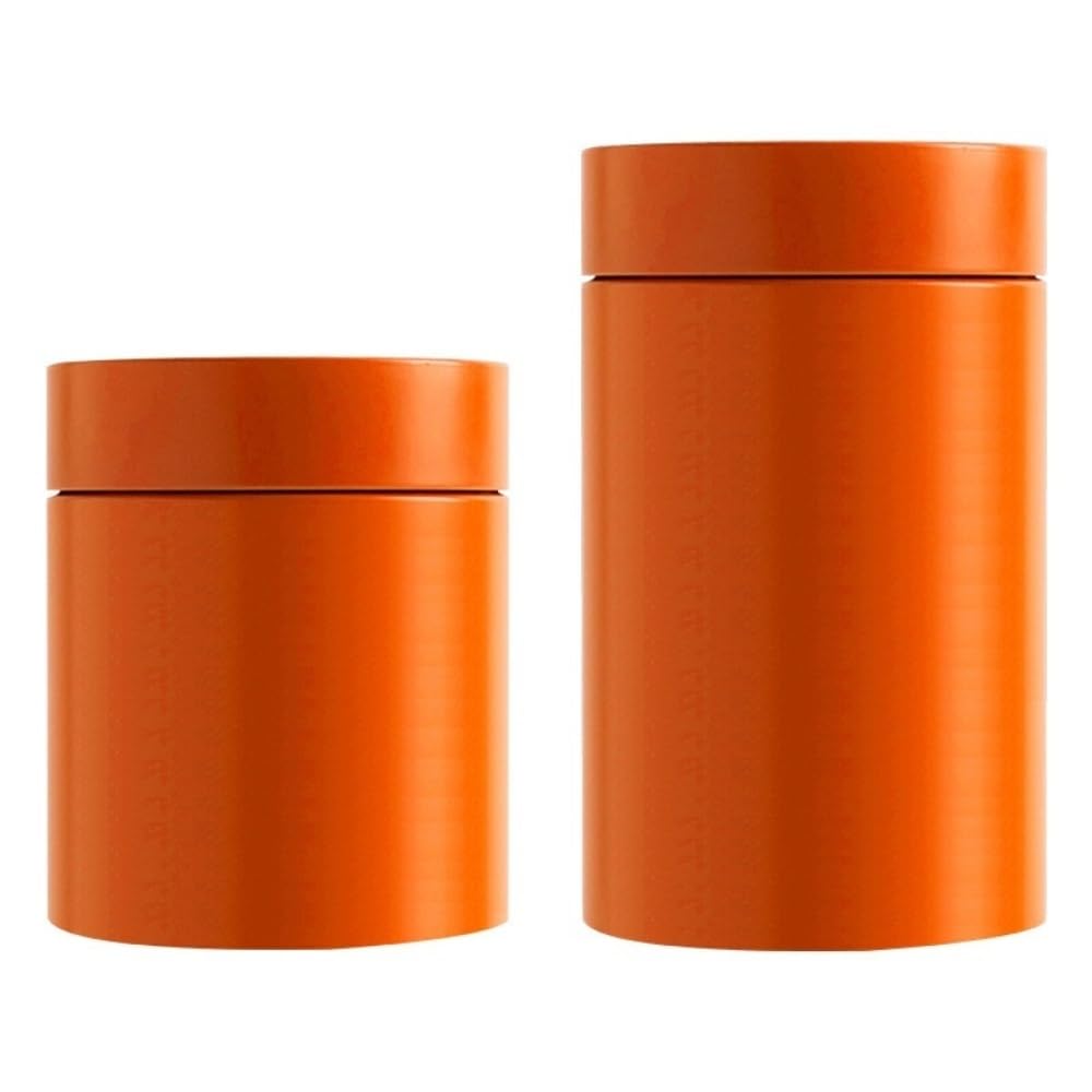 Teedose aus Keramik, tragbar, kleine Aufbewahrungsdose, rund, versiegelte Dose, Eisendose, leere Dose, Teeset, Einzeldose, Teedose (A,L)