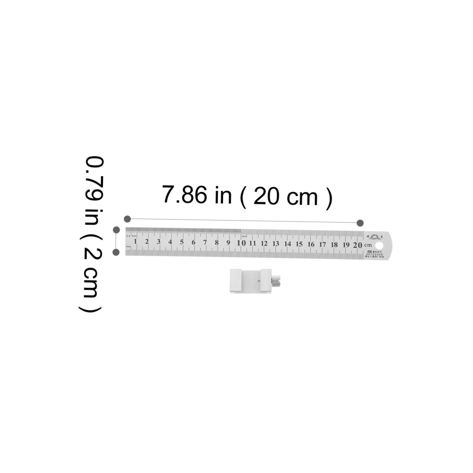 Housoutil 4 Regla Metálica Inoxidable con Bloque Posicionador Herramienta Precisa para Carpinteros Oficina y Taller