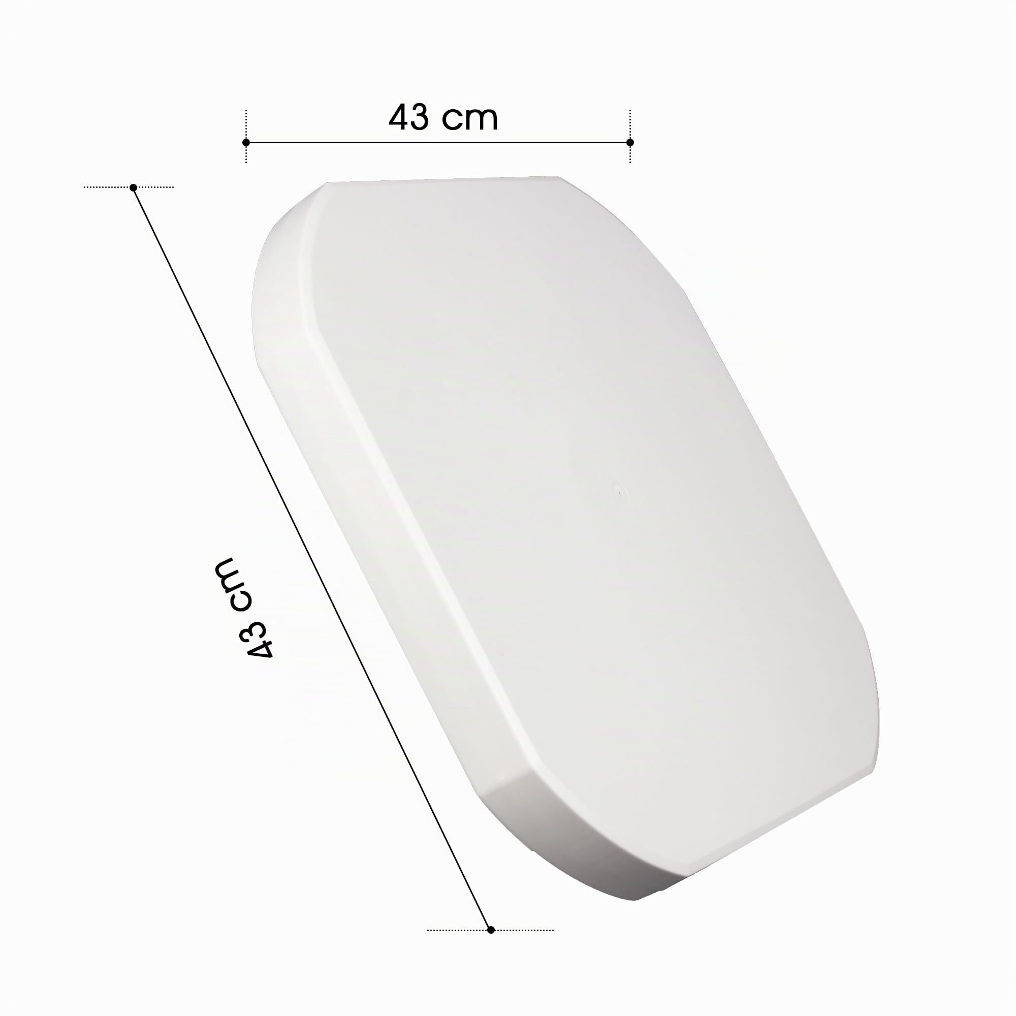 43 – Ciotola satellitare piatta, 1 connettore/2,4 porte, resistente alle intemperie, ideale per TV satellitare, antenna satellitare compatta robusta, appartamento in affitto e roulotte da