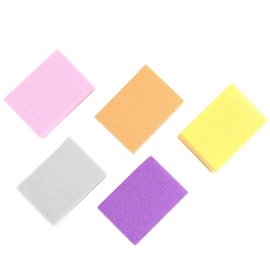 10 pezzi Lima for unghie professionale 100/180 Blocco abrasivo for unghie Spugna tampone bifacciale Lucidatura Pedicure Strumento for manicure