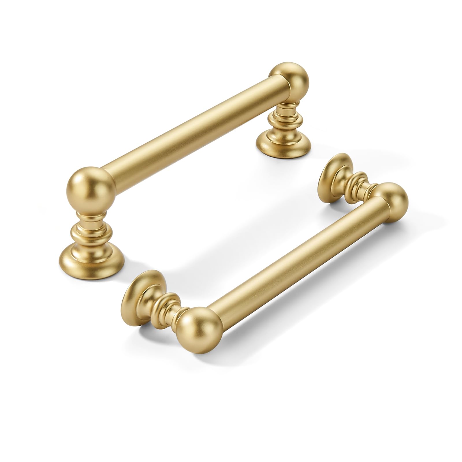 KHTUMEWARE-80362 Matte Champagne Gold Cabinet Pulls CTC 4 in (102 mm) 10-Pack