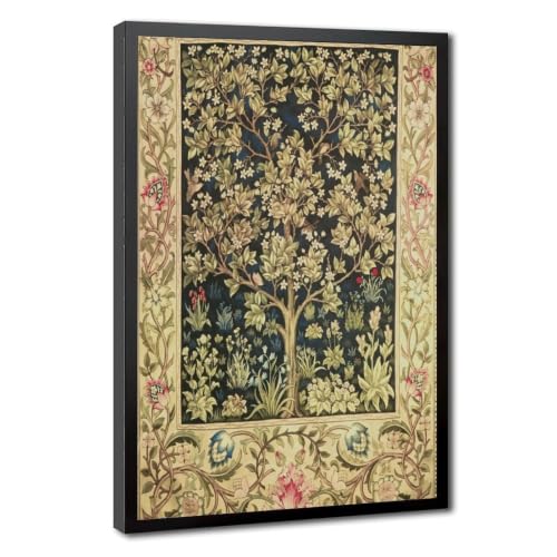 Impression sur toile William Morris de qualité supérieure avec cadre en bois