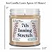 7th Inning Stretch Baseball Candle - Smells Grass - Dirt - Wood - 100% Naturally Vegan Soy and Premium Fragrance | Great Gift | Recyclable Glass Jar | Handmade in Denver, Colorado (4oz Glass Jar)