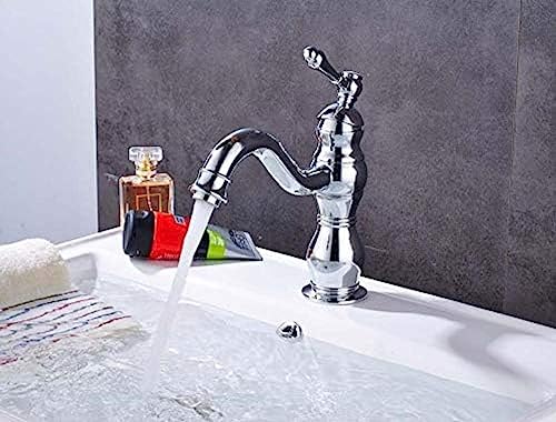 Robinet de lavabo chromé anti corrosion pour eau chaude froide - 4