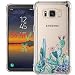 Galaxy S8 Active Case,Samsung Galaxy S8 Active Case with Flower,LUOLNH Slim Shockproof Clear Floral Pattern Soft Flexible TPU Back Cover for Samsung Galaxy S8 Active (Cactus Flower)