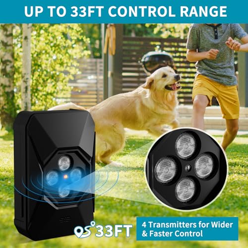 2025 Neu Anti Bell Gerät Hunde - 3 Modi Antibell Ultraschall Gerät - 55Fuß Anti Bell Ultraschall für Drinnen Draußen - Stoppt das Bellen von kleinen, mittelgroßen und großen Hunden