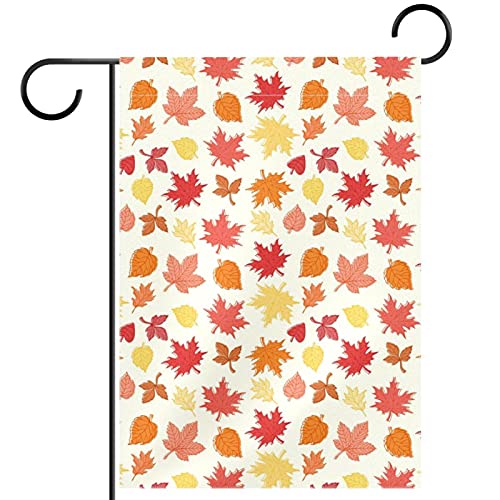 Drapeau de jardin double face érable décoratif pour les quatre saisons de l'année
