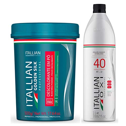Kit Pó Descolorante Profissional Dust Free Itallian Color + Ox 40 Vol
