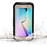 Galaxy S6 Waterproof case, Vcloo® 20ft Galaxy S6 Waterproof Case, Dust Proof, Snow Proof, Shock Proof Case, Heavy Duty Protective Carrying Cover Case for Samsung S6 with Touched Screen Protector (Black)