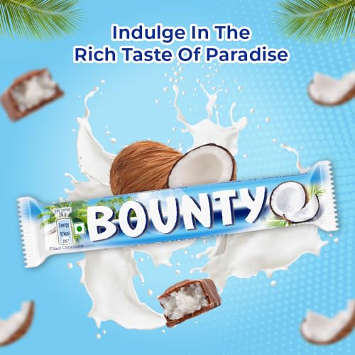 Image of Skittles Bounty Coconut Filled Chocolates Bar- 57Gm (Pack Of 24)