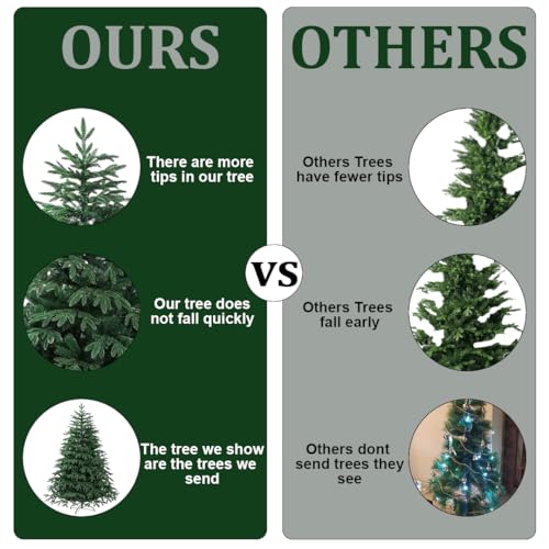 Image of Fizzytech 6 Feet Artificial PE Christmas Tree with 696 Tips, Premium Lifelike Foliage, Strong Steel Stand, Easy Setup, Corner Christmas Tree for Home, Office & Holiday Decoration