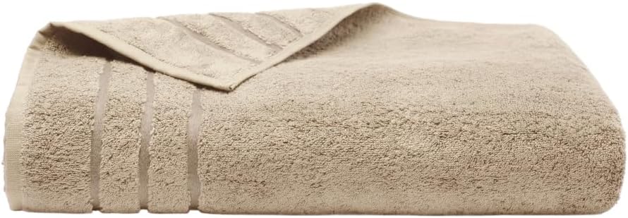 - Cariloha Bath Sheet | Stone | 40"x72" | Turkish Cotton & Viscose Material Blend | Extra Smooth, Odor Resistant and Highly Absorbent