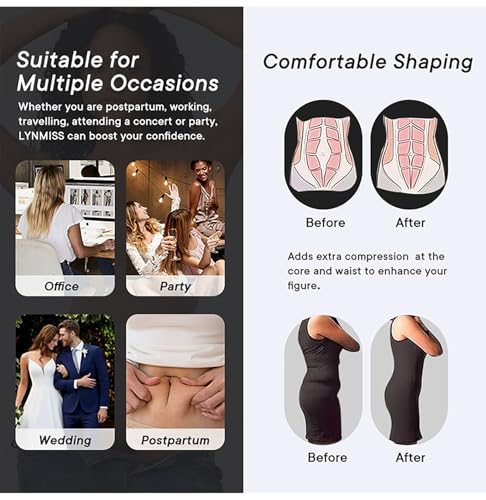 Piannao Shapewear Damen Body Shaper Bauchweg Bodysuit Formend mit atmungsaktiven Materialien und verstellbarer Bequemlichkeit