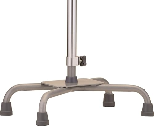 Vista 13 de NOVA Medical Heavy Duty Quad Cane con base pequeña, plata plateado