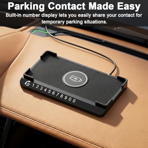 Image of STHIRA Wireless Charging Dock Car Pad with 1.5M Cable 15W Fast Wireless Phone Charger Cell Phone Flat Charging Mat Compatible with 12 /14 /15 /16 /17 Galaxy S21 /S22 /S23 /24