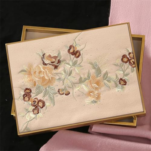 DFHBFG Embroidered Wool Shawl Woman Sends Mother Cashmere Air Conditioning Room Scarf Outside4