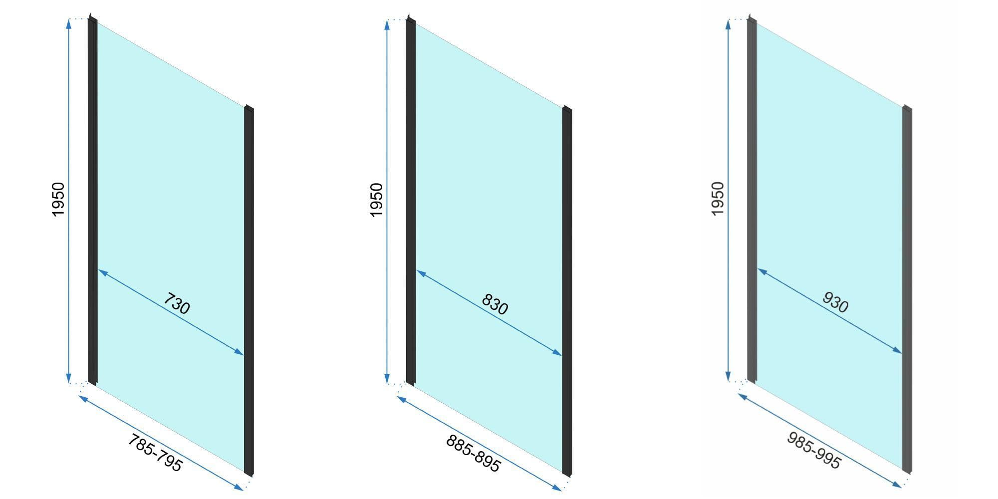 Rea Kabina Prysznicowa Narożna, Rapid Swing 90X90, Złoty Szczotkowany