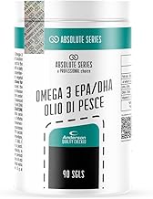 anderson-OMEGA 3-Olio di pesce EPA/DHA-alta concentrazione 2.400 mg per dose-90 cps-absolute series-made in italy