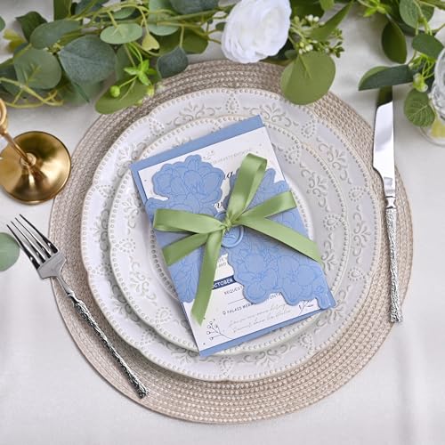 Image of Double Face Spring Moss Satin Ribbon 1 /2 inch X 50 Yards Polyester Spring Moss Ribbon for Gift Wrapping Very Suitable for Weddings Party Invitation Decorations and More