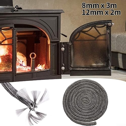 Kit corda per stufa, 8 mm x 300 cm/12 mm x 2 m