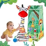 Dancing Talking Zebra Stuffed Animal, Interactive Mimicking Recording Repeating Zebra Plush, Singing 10 Children's Songs, Tummy Time Light Up Toy for Toddlers 1-3 Years, Forest Birthday Party Gifts