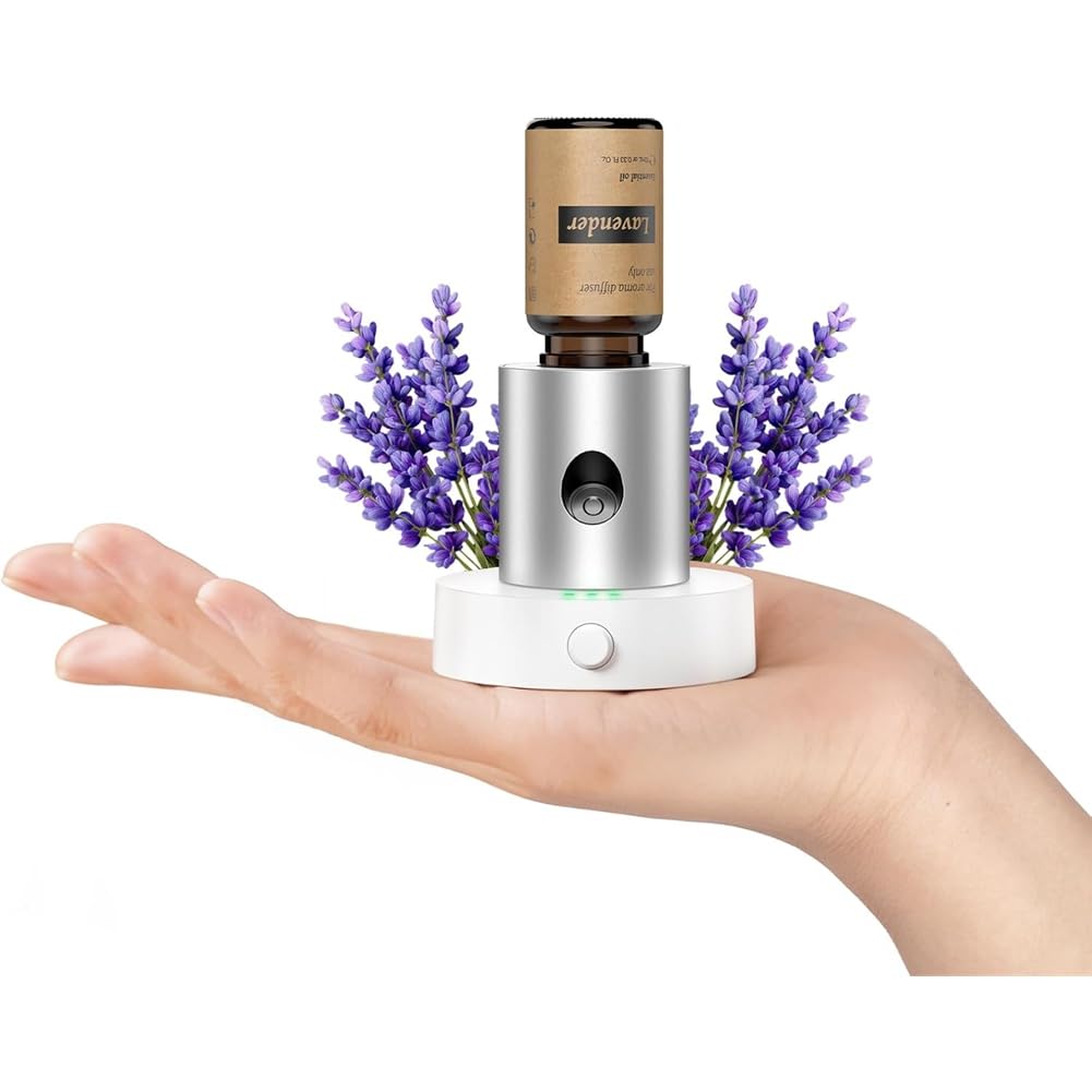 1 Ensemble de Diffuseur D'Huiles Essentielles sans Eau Mini, Pulvérisateur de Parfum Automatique, Machine D'Aromathérapie, Diffuseur de Parfum Intelligent Mini, Brume d'air et Parfum.