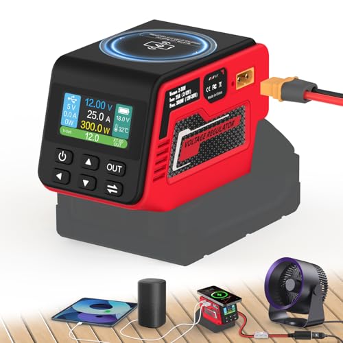 Hisecren 300W Voltage Regulator Compatible with Milwaukee 18V Battery