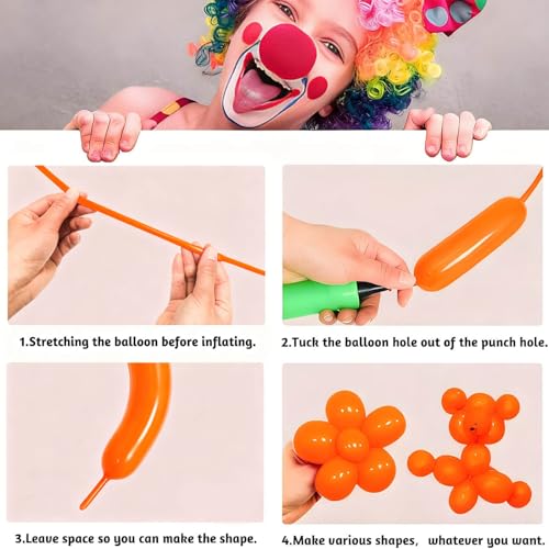 Image of Tangerine Yellow Long Balloons Premium 260 Twisting Balloons Animals Magic for Birthday Kids Wedding Party Supply 100pcs