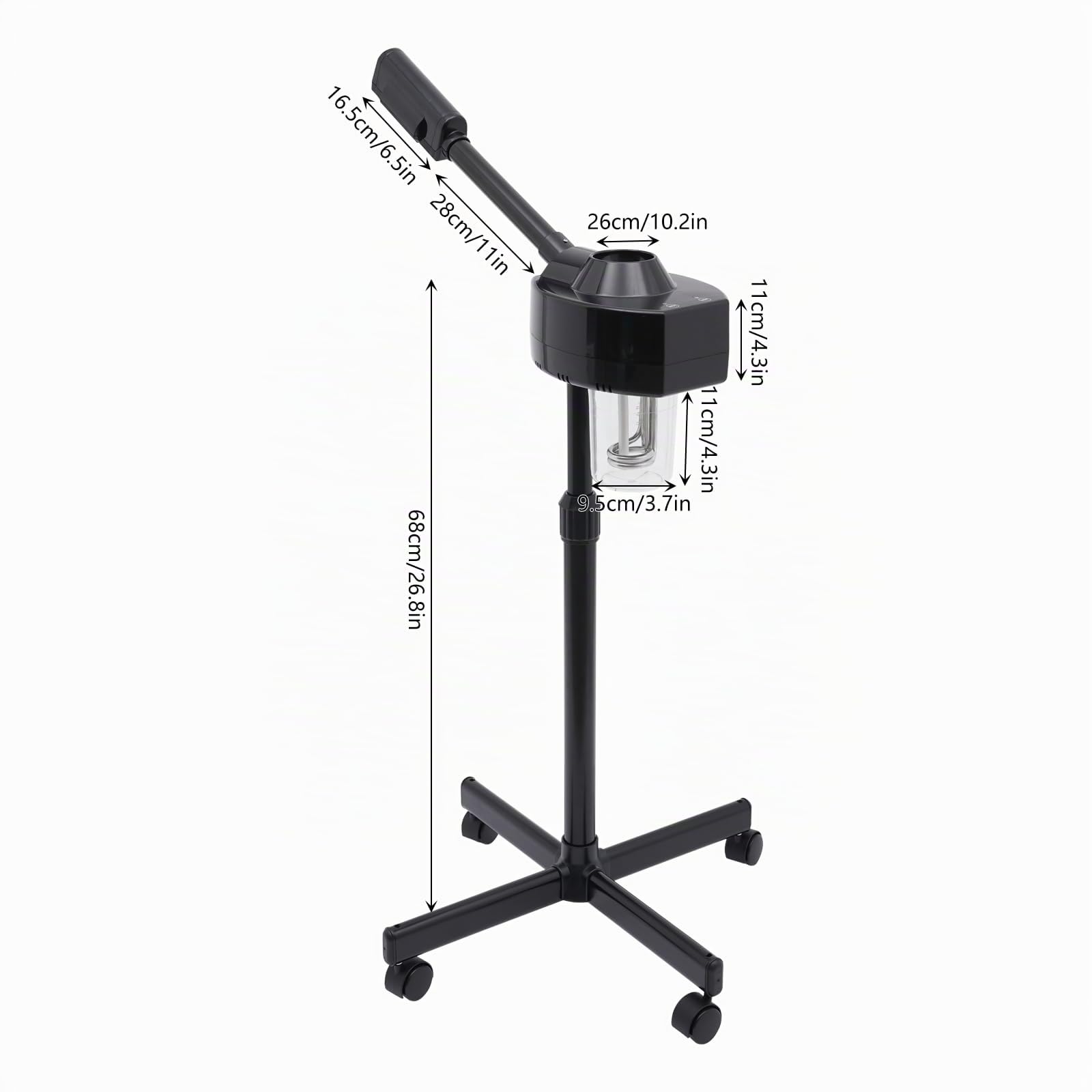 MINRS Vaporizzatore per il viso, per sauna facciale, vaporizzatore, con ugello girevole a 360 gradi, per la pulizia profonda del viso, 800 W